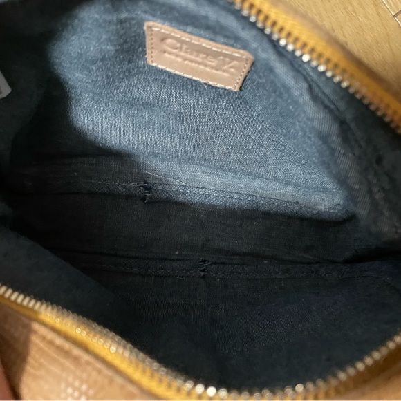 Clare V midi sac crossbody shoulder bag tan lizard leather - Picture 5 of 12